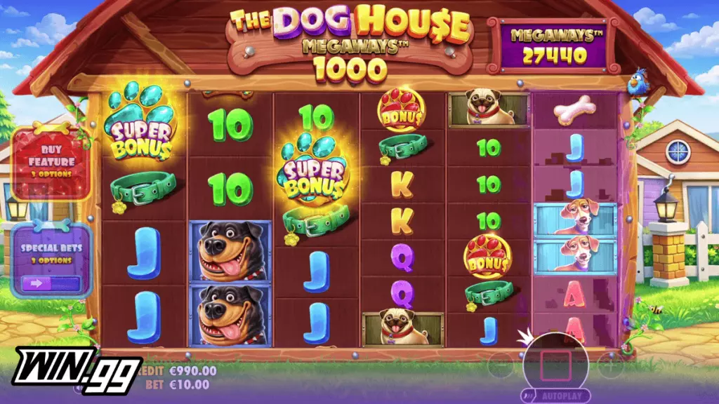 dog house megaways 1000 super bonus