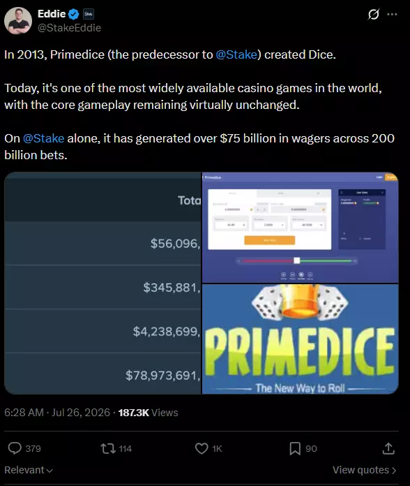 Eddie Craven on Dice