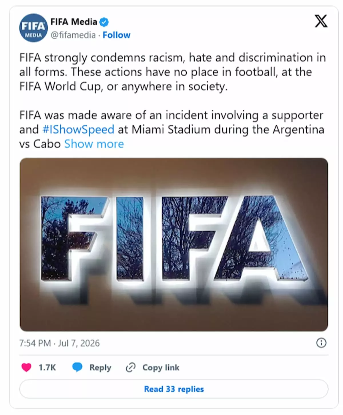 iShowSpeed FIFA racist