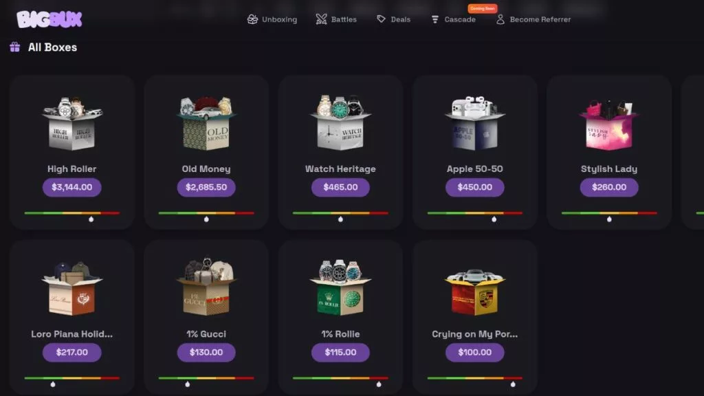 mystery box sites prizes