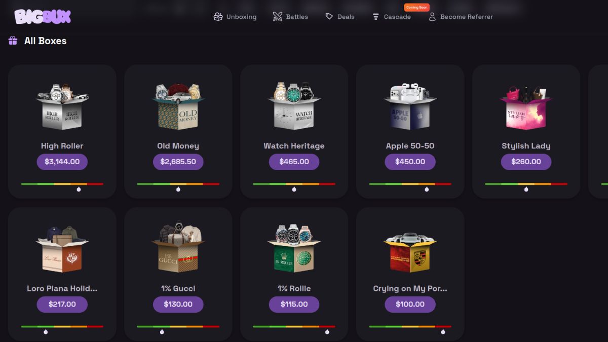 mystery box sites prizes