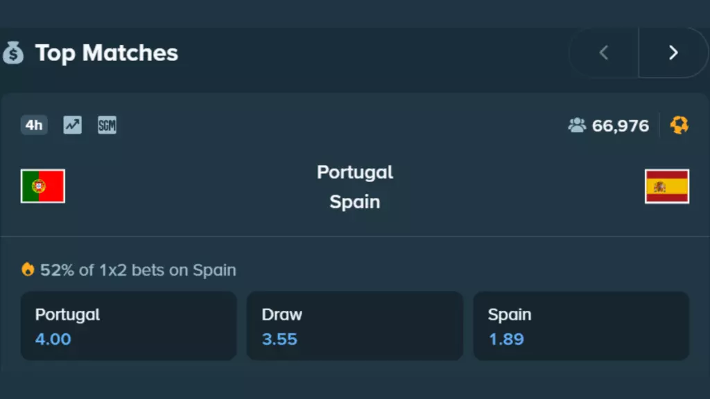 portugal vs spain at Stake