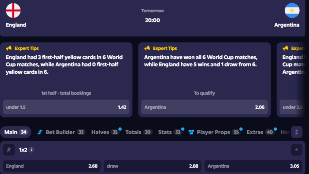 England vs Argentina