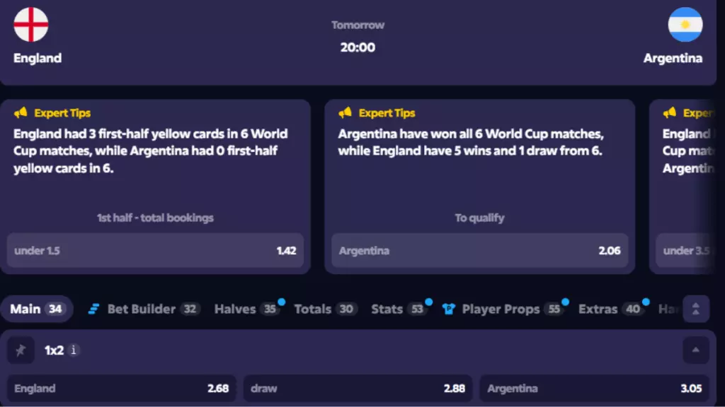England vs Argentina