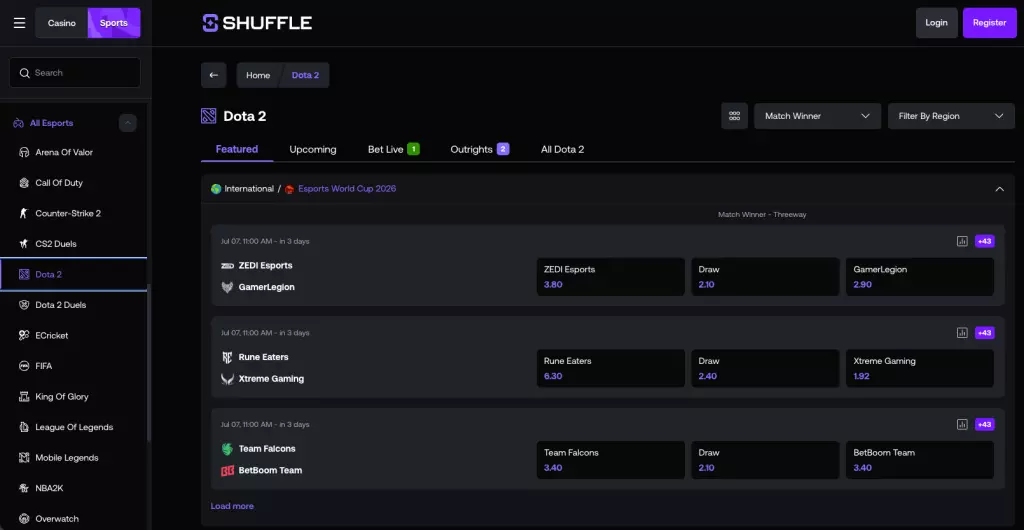 Shuffle esports world cup