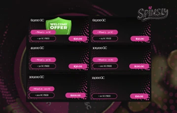 Spinsly welcome offer