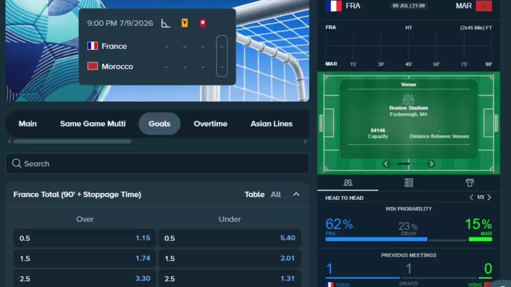 Stake World Cup odds