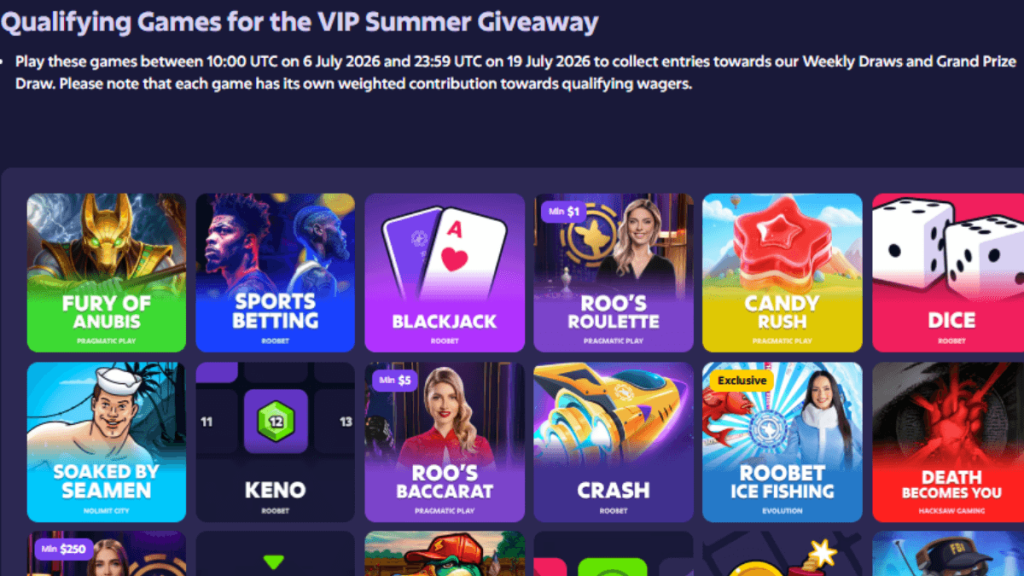 Roobet Summer Giveaway
