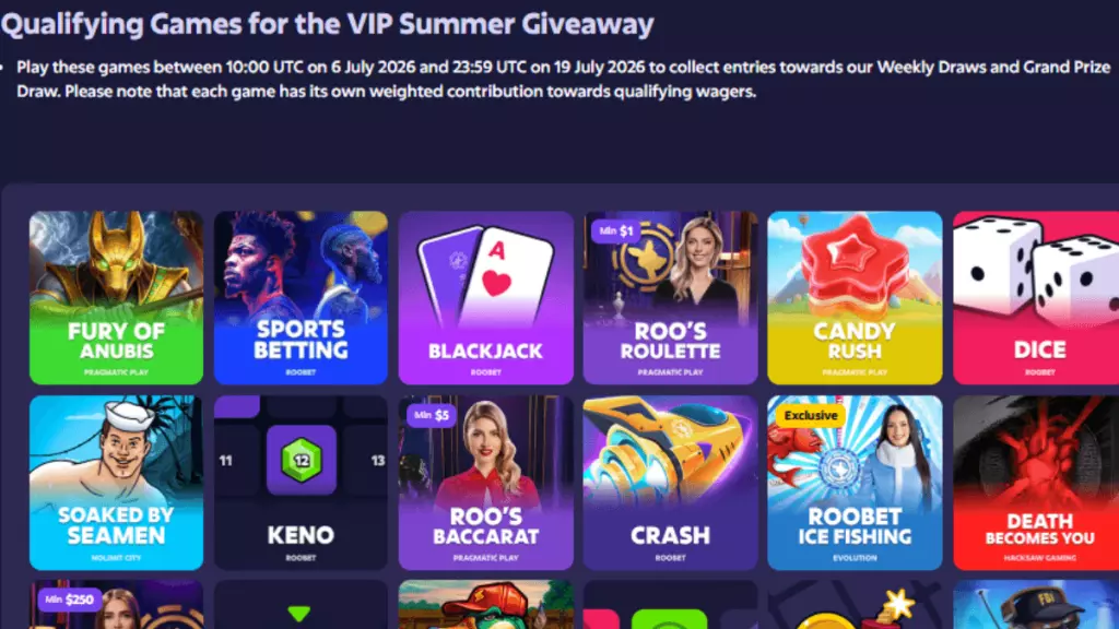 Roobet Summer Giveaway