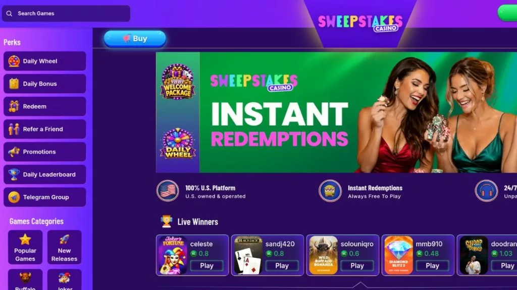 sweepstakescasino.com