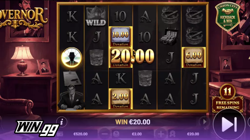 the governor slot win