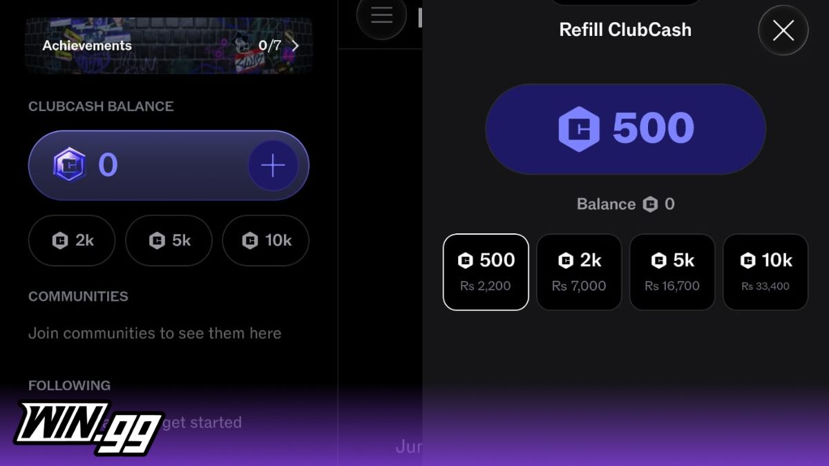 Club mobile app