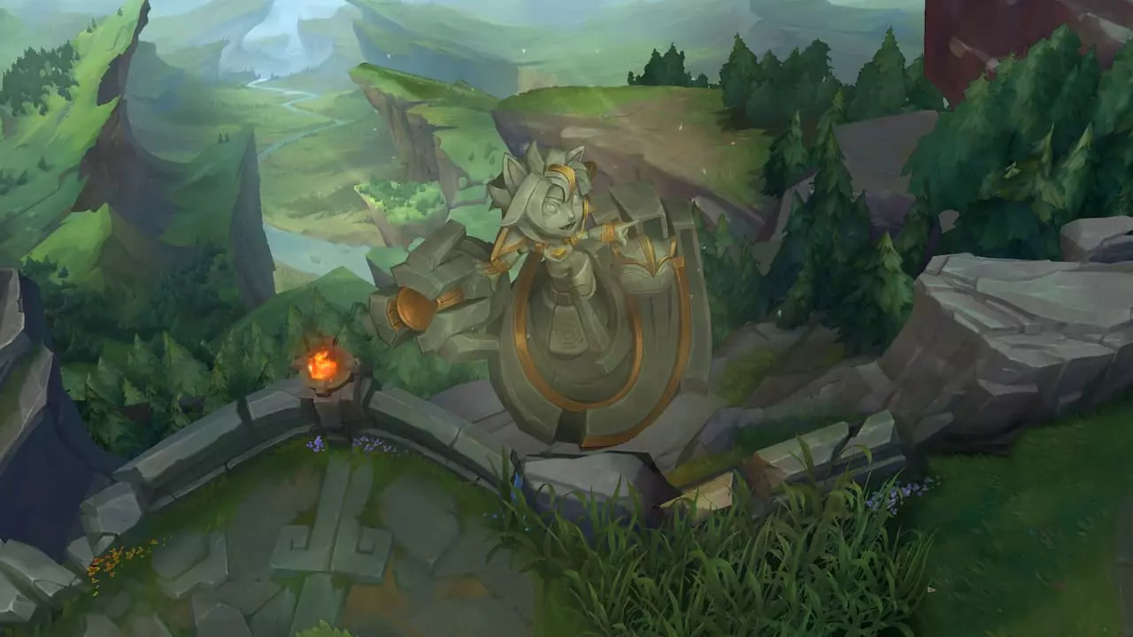 Tristana's Hall of Legends statue