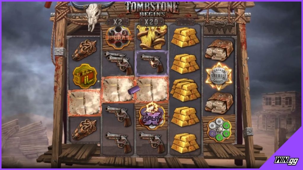 Tombstone Begins slot gameplay