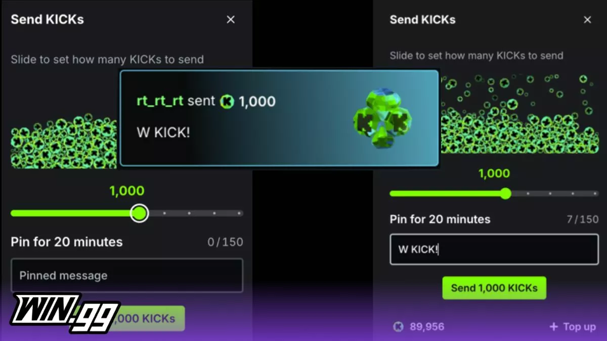Kick KICKS pinned messages