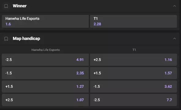 LCK odds at GG.Bet