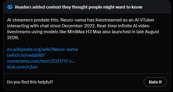 The community note on X.