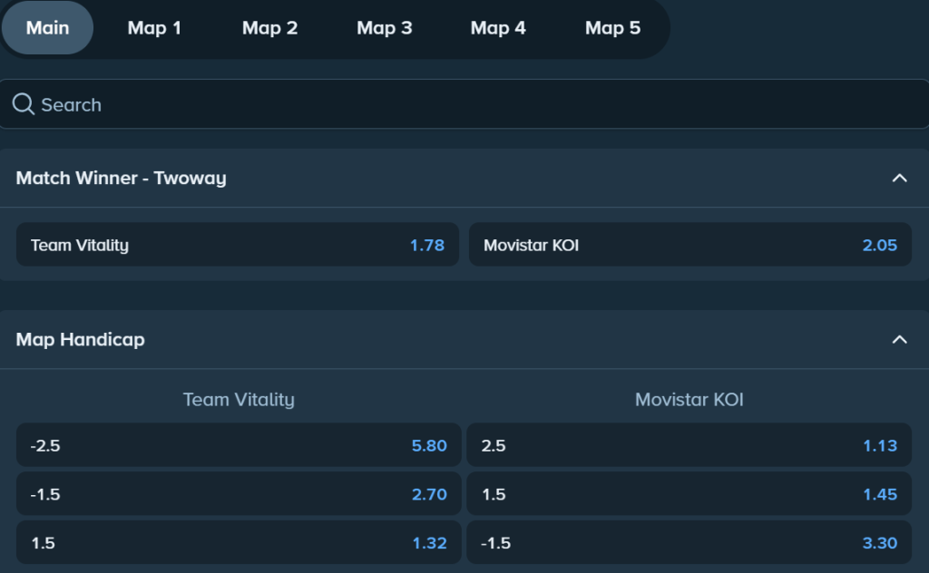 Stake Vitality odds