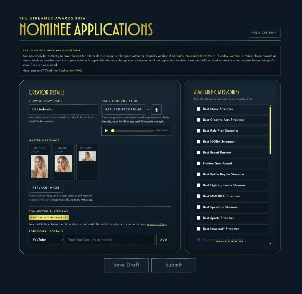 The Streamer Awards 2026 changes Kick