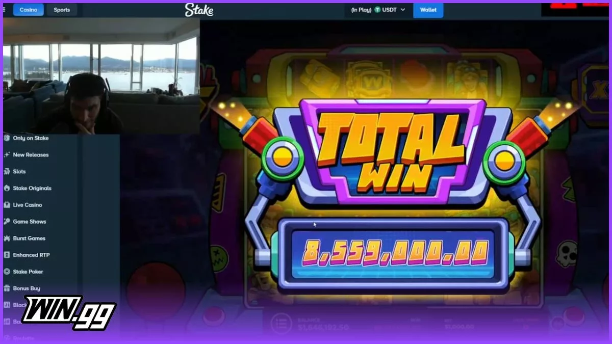 Trainwreckstv winning $8 million on the Final Boss slot