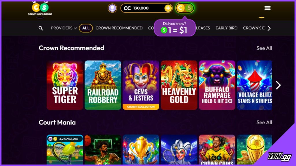CrownCoinsCasino screenshot