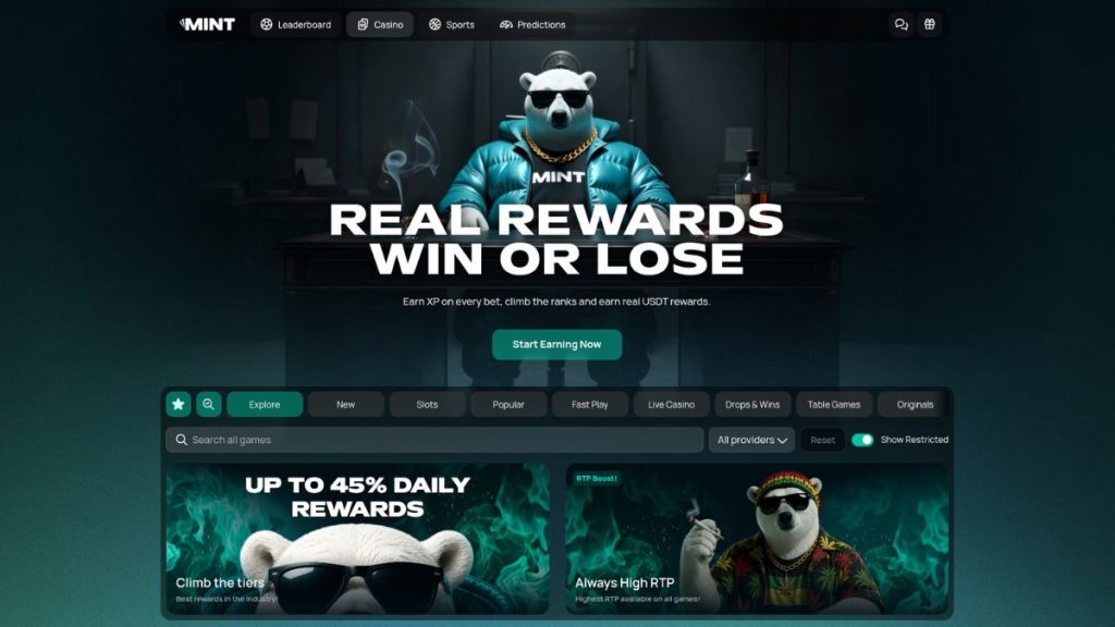 mint.io crypto casino