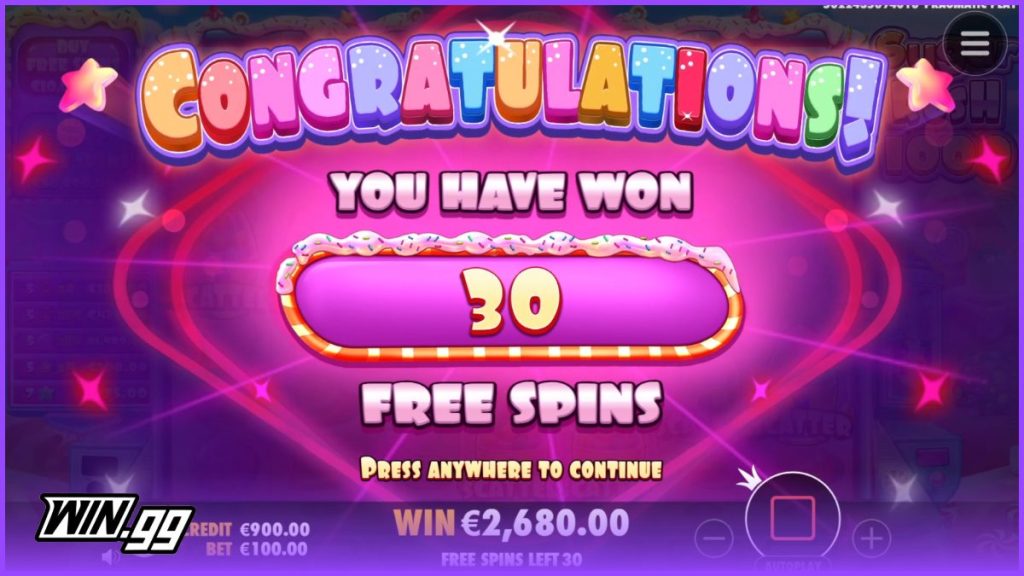 Sugar rush 1000 free spins