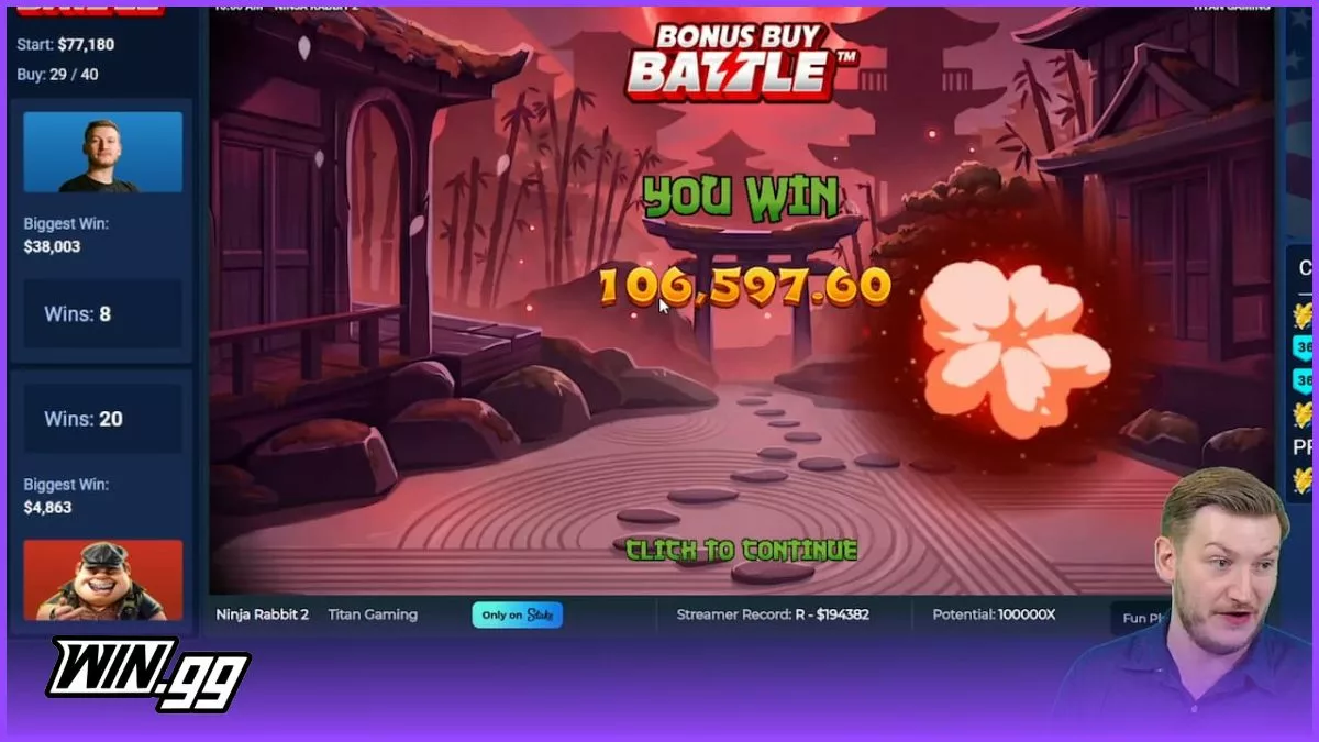 ClassyBeef’s Rune Wins Over $100K on the Ninja Rabbit 2 Slot