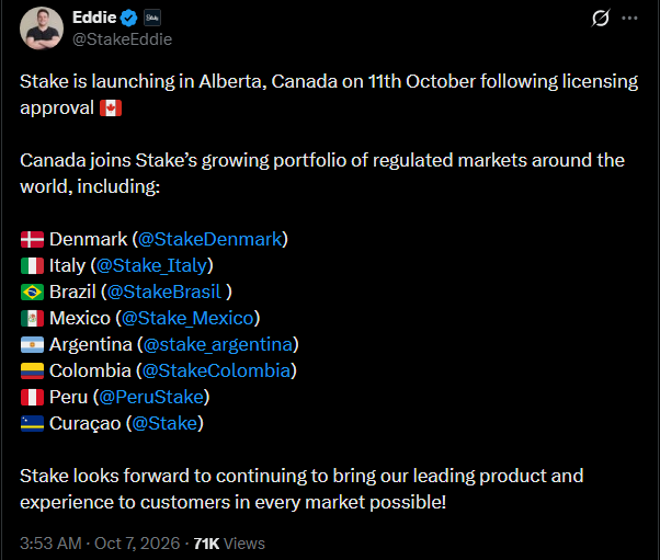 Stake Alberta Canada