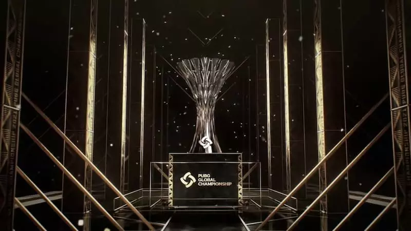 The PUBG Mobile Global Championship trophy