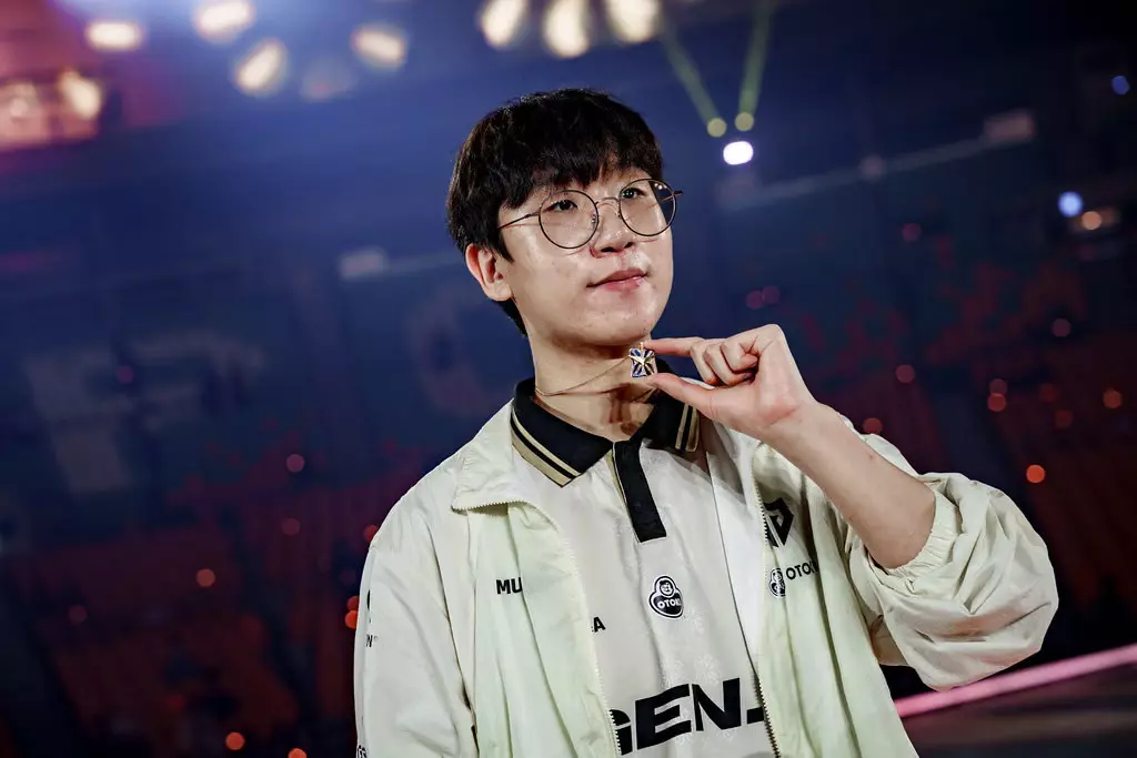 Ruler celebrating his LCK title win.