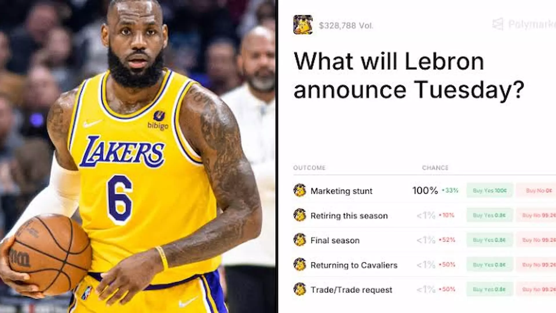 LeBron James will earn more from prediction markets than basketball this year