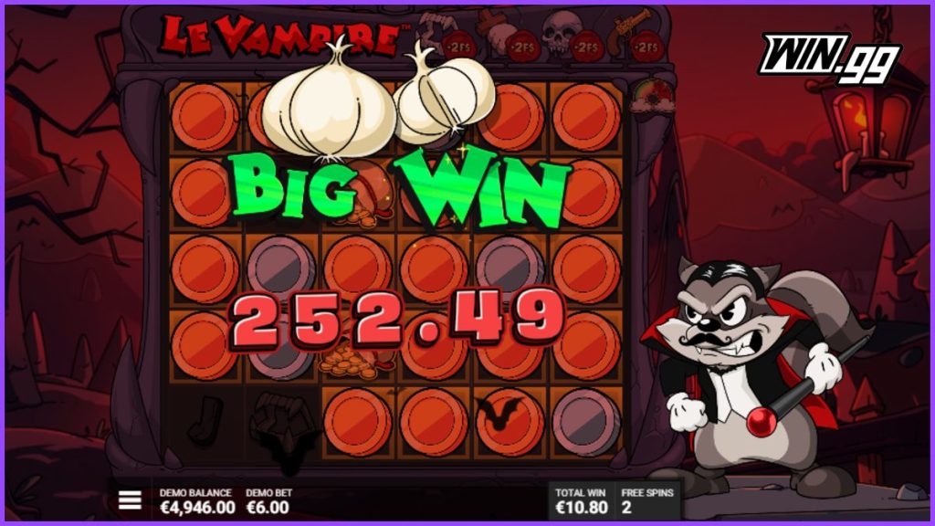 Le Vampire slot big win