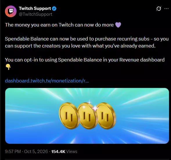 Twitch support on X